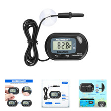 Aquarium Thermometer Digital Display Fish Tank Temperature Meter with Large LCD