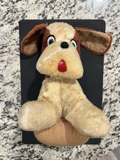 Vintage 1950’s Superior Toy & Novelty Brown Puppy Dog Plush 14” Mohair! RARE