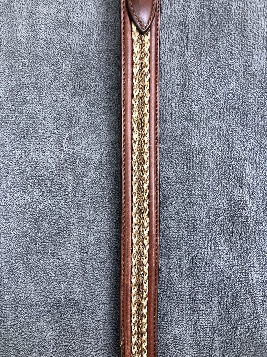 VTG Tony Lama Don Diego Ranger Belt Men's 38 Brown Leather Western Braid ISSUE View 5
