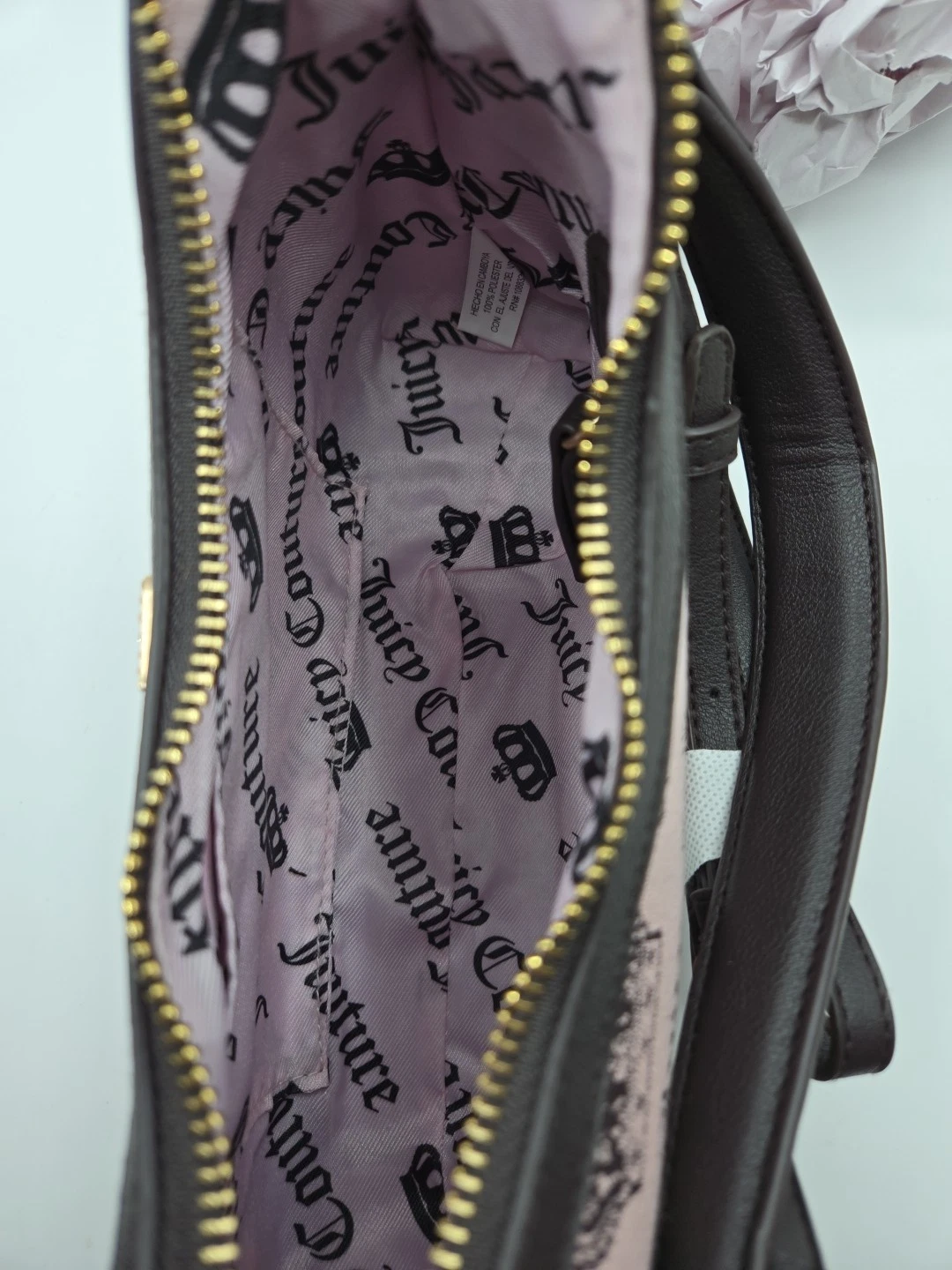 Borsa a tracolla JUICY COUTURE vintage couture nuova con etichetta rosa diamanti cristalli charms