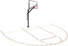 Foldable Basketball Court Marking Kit - Stencil for Any Surface, No Paint Includ