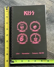 KISS Tour Itinerary Book Psycho Circus Concert Nov-Jan Vintage Kiss Memorabilia