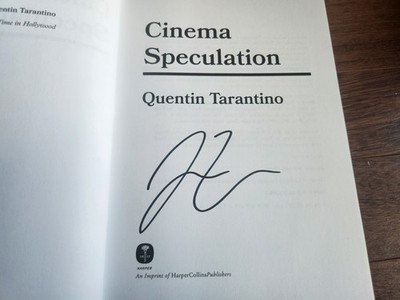 Quentin Tarantino SIGNED Cinema Speculation 2022 First Edition Hardcover COA
