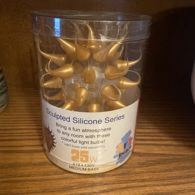 2003 NIOP Sculpted Silicone Series #6116 Gold Spikes Light Bulb 130V Med. Base - Image 1 of 2