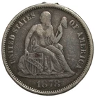 1878 Seated Liberty Dime Love Token