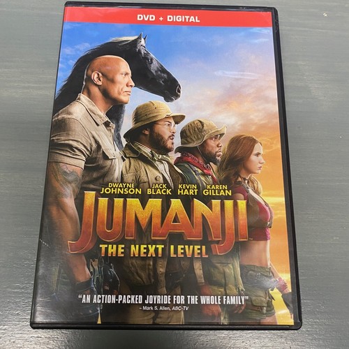 Jumanji: the Next Level (DVD, 2019) Dwayne Johnson Jack Black Kevin Hart Great