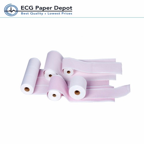 GE - Marquette ECG Red Recording Paper Z-Fold Printing Chart 9402-020 Pack of 10 - Picture 3 of 4