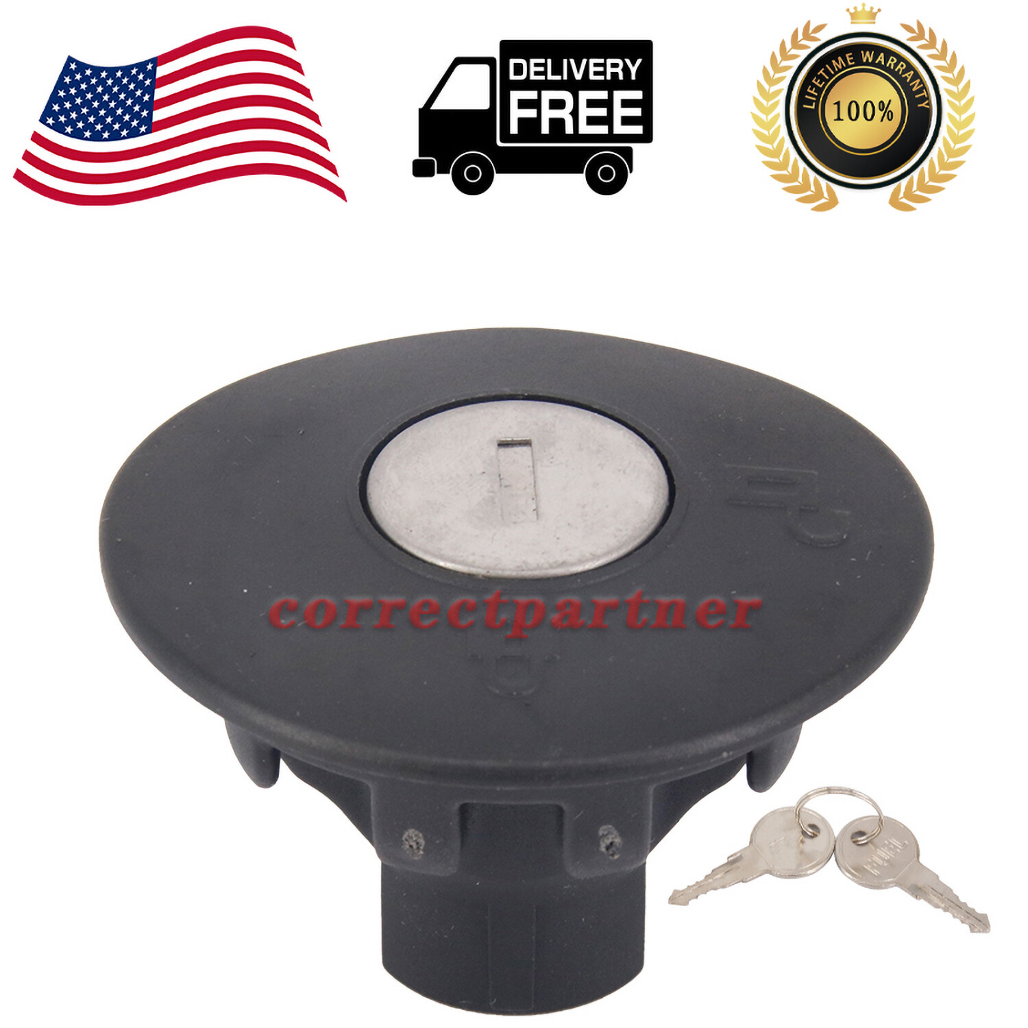 8U5Z9C268B Locking Gas Fuel Tank Plug Cover Cap With 2 Keys For - Foto 6