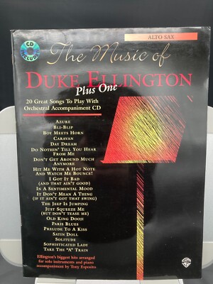 The Music of Duke Ellington Plus One: ALTO SAX Book & CD - VG book w/Unopened CD