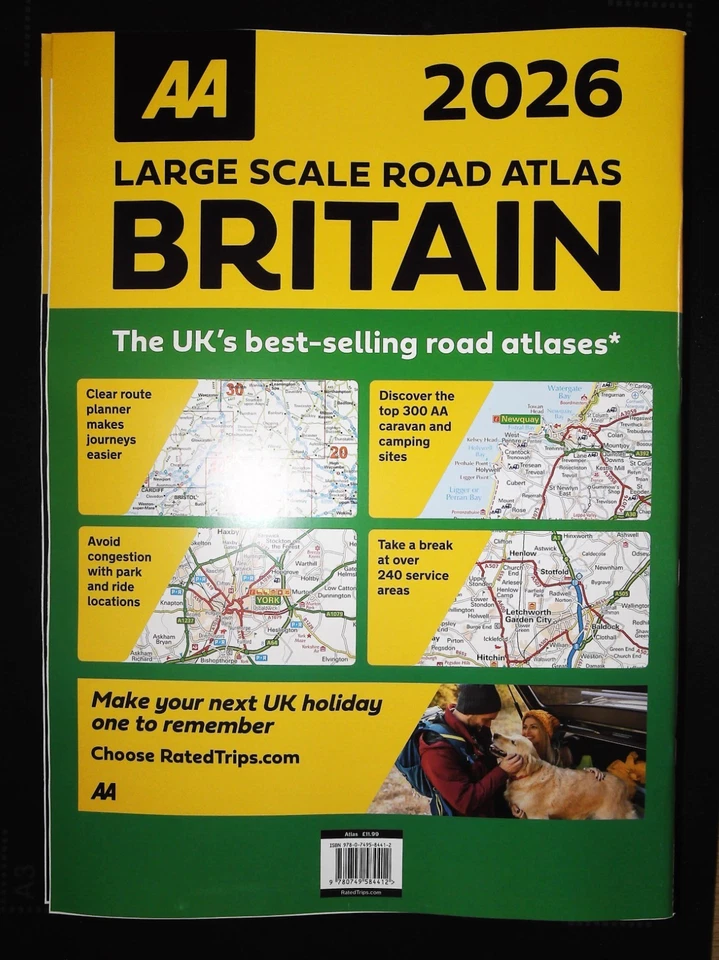 AA ROAD ATLAS BRITAIN 2026 MAP - 3 MILES TO 1 INCH LARGE - FREE TRACKED DELIVERY - Image 2 of 4