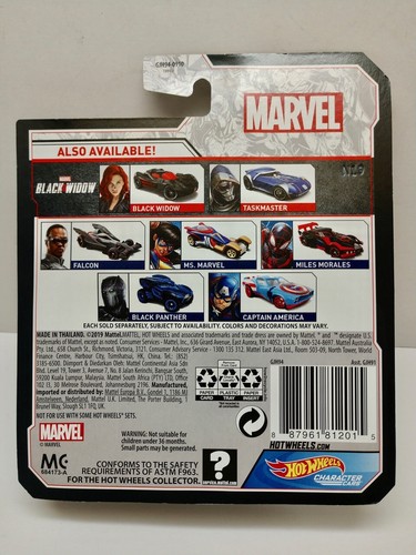 2020 HOT WHEELS Character Cars Marvel Comics Taskmaster MIP 1/64 Diecast - Picture 2 of 2