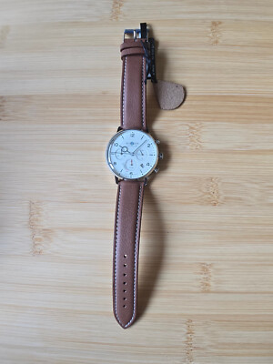 Zeppelin LZ 129 Hindenburg Quartz Watch Beige 41 mm Day Leather