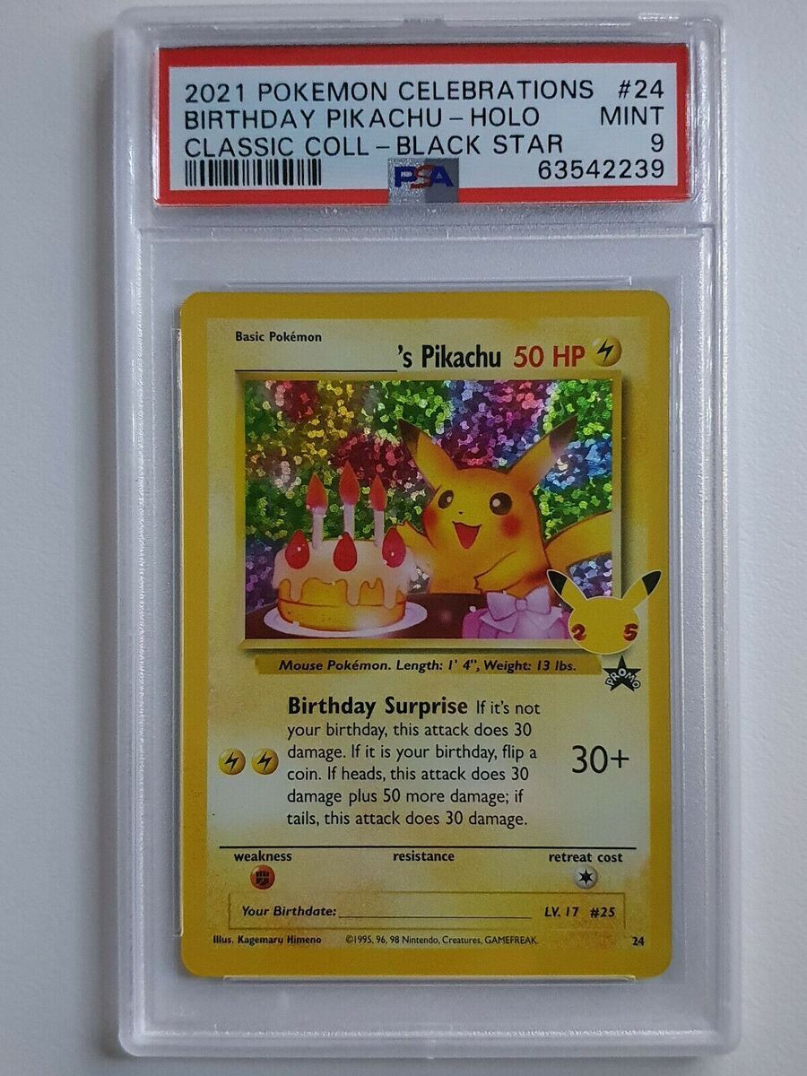 2021 Pokemon Birthday Pikachu #24 HOLO Celebrations 25th 2021 Pokemon Birthday Pikachu #24 HOLO Celebrations 25th