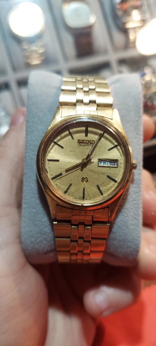 Seiko SQ Gold Mens Vintage Watch eBay
