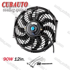 12" 90W 12V Universal Plastic Electric Radiator Cooling Fan & Mount Kit