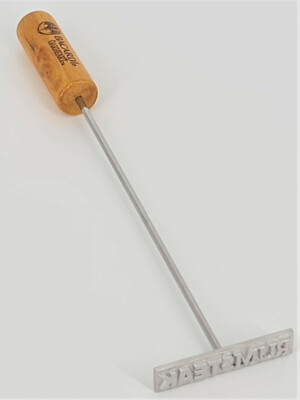Bacardi Oakheart Grillstempel Rumsteak Holzgriff Grillzubehör Fledermaus(7449-1)