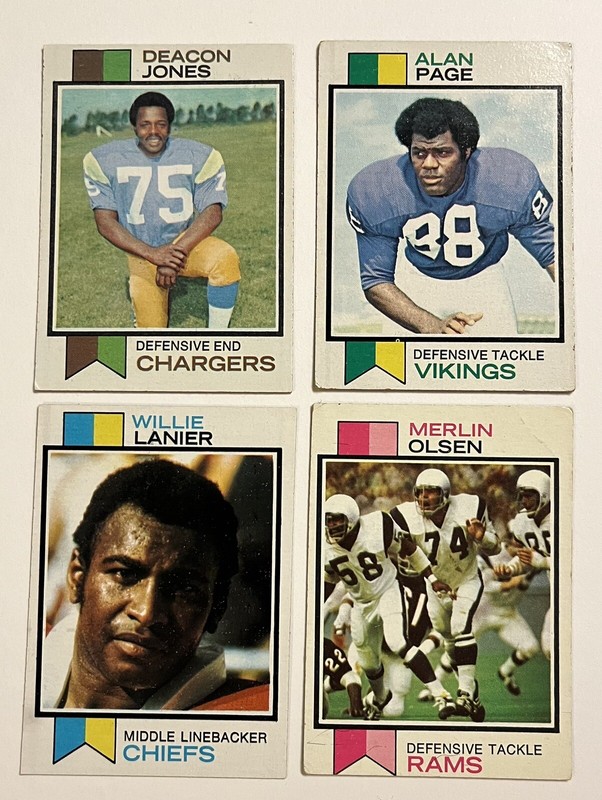 Topps 1973 Defensive Greats Lot Of Cards - Deacon, Page, Lanier, Olsen