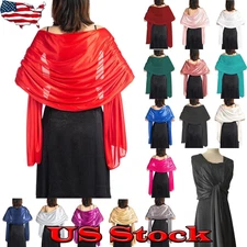Women Mrsh Satin Wrap Shawl Scarf for Wedding Bridesmaid Evening Party Dress