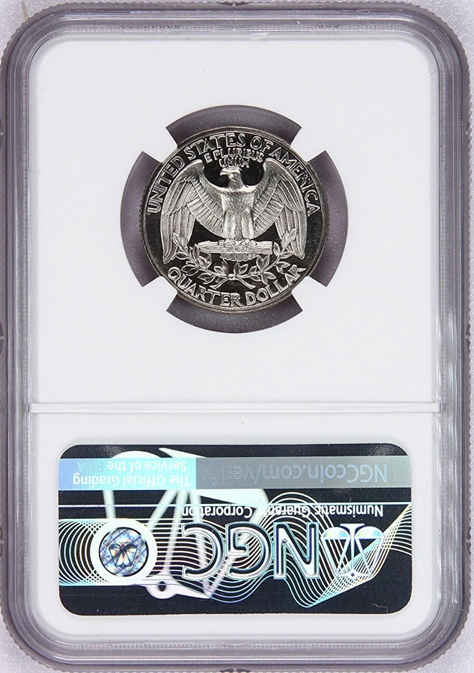 1989-S Washington Proof Quarter, Graded PF69 Ultra Cameo by NGC, Patriotic Label - Image 2 of 4