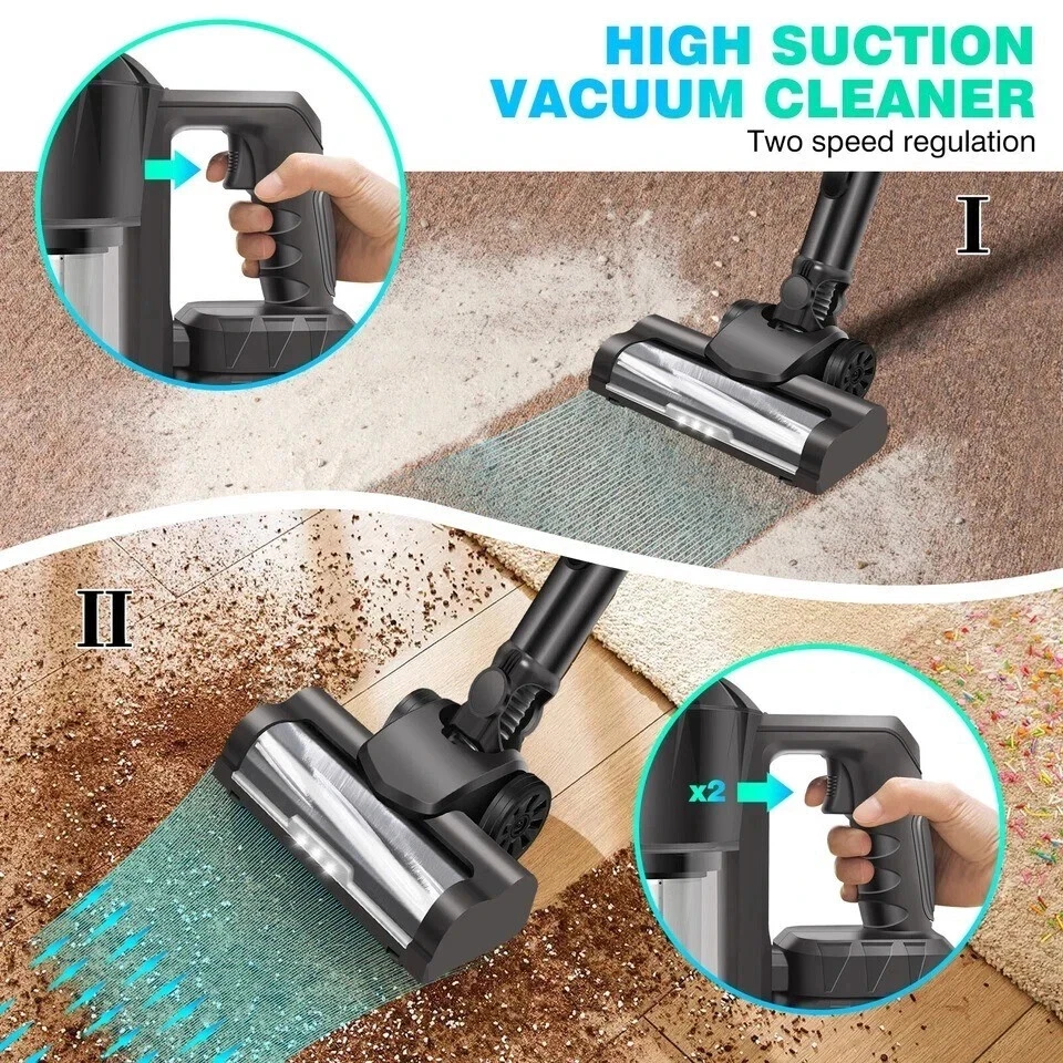 6000W 6 in 1 Upright Stick Power Vacuum Cleaner Cordless Bagless Handheld Hoover - Image 4 of 4