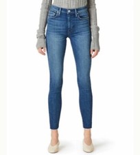 Free People Jeans High Rise Frayed Skinny Capri Blue Jeans Women's