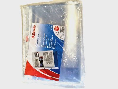 50 Esselte A4 Sichthüllen Prospekthüllen Klarsichthüllen DINA4,22x30 cm Außenmaß