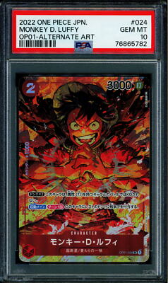 Monkey D. Luffy - OP01-024 - PSA 10 - Alt Art Japanese