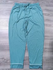 Lands End Pajamas Mens Large 36-38 Teal Green Lounge Pant Jersey PJ Pants