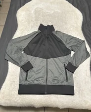 The North Face Tech Mens Gray Zip Up Jacket Size Large Logo