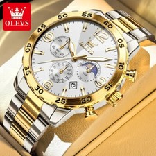 OLEVS Waterproof Quartz Watch Men's Luminous Luxury Business Date Men Strap