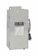 SQUARE D HU363DS Safety Switch, 600VAC, 3PST, 100Amps AC