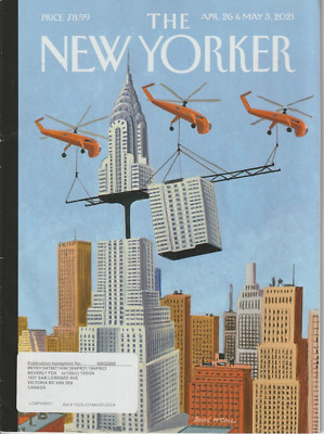 New Yorker Magazine Apr 26 & May 3 2021 Bruce McCall ''Rebuilding'' Atwood complet