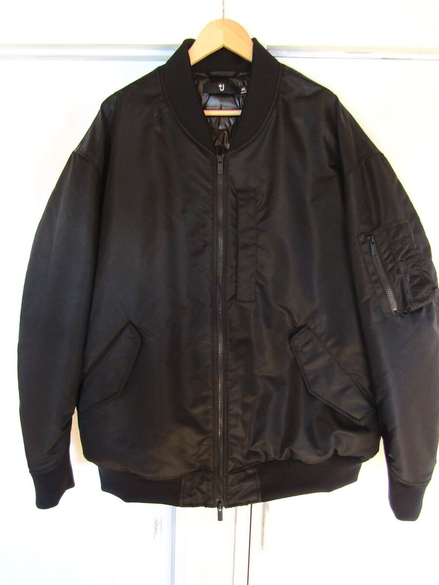 Very Rare Uniqlo +J Jil Sander Black Nylon MA-1 Jacket 4XL Very Rare Uniqlo +J Jil Sander Black Nylon MA-1 Jacket 4XL