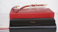 CARTIER New Eyeglasses Rimless Gold Burgundy CT0286O-004 56 17 145