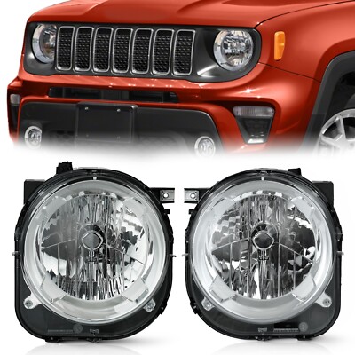 For 2015-2018Jeep Renegade Projector Headlights Halogen Headlamp  