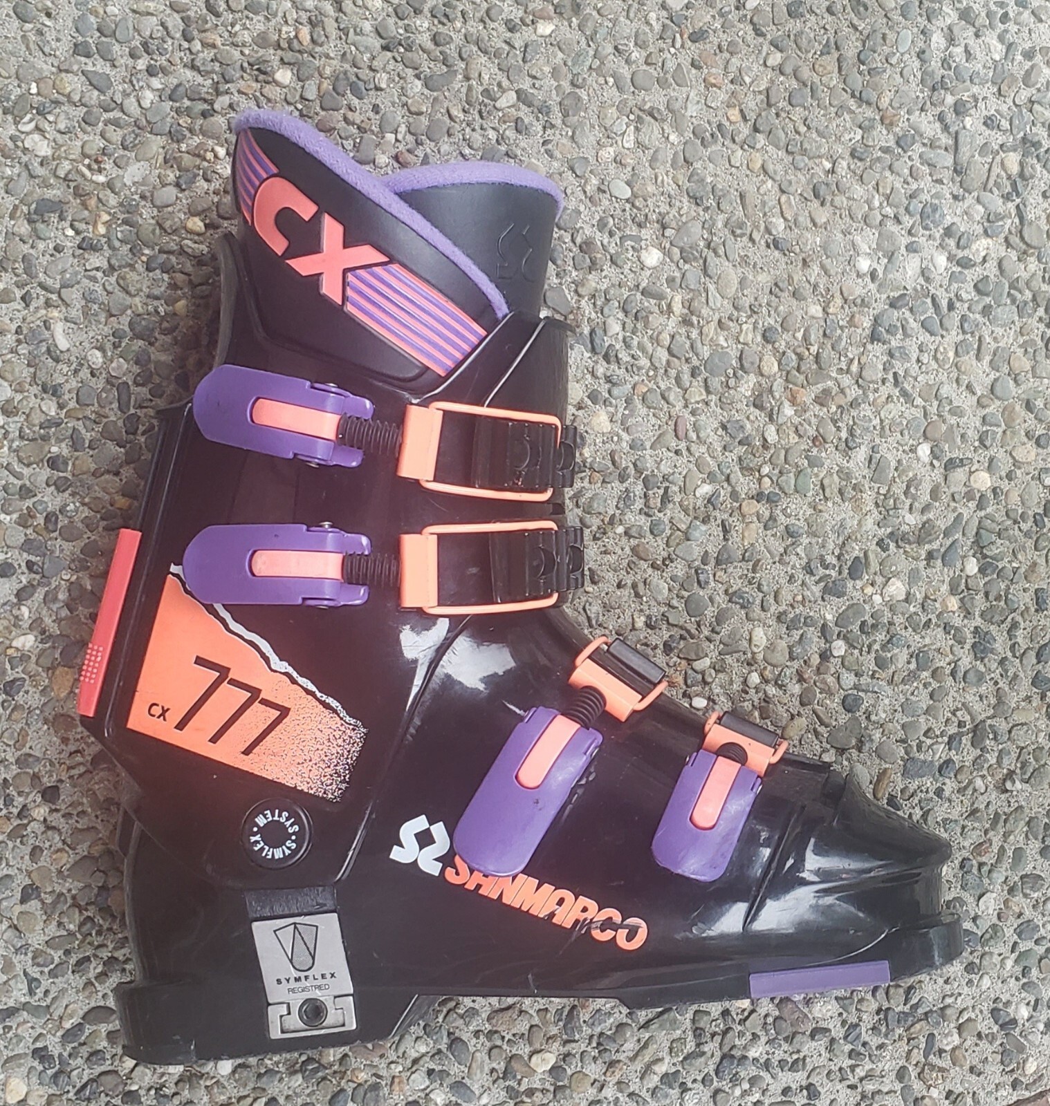 San Marco Ski Boot CX777 Downhill size 2526.5 SYMFLEX SYSTEM vtg RETRO