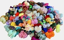 50 Assorted Mini Yarn Bow-Ties (in all Different Colors) Yarn Sampler Grab Bag
