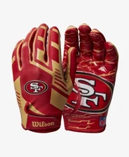 San Francisco 49ers NFL Stretch Fit Receiver Football Gloves