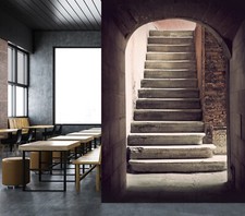 3D Gray Stairs B6340 Wallpaper Wall Mural Removable Self-adhesive Amy 23