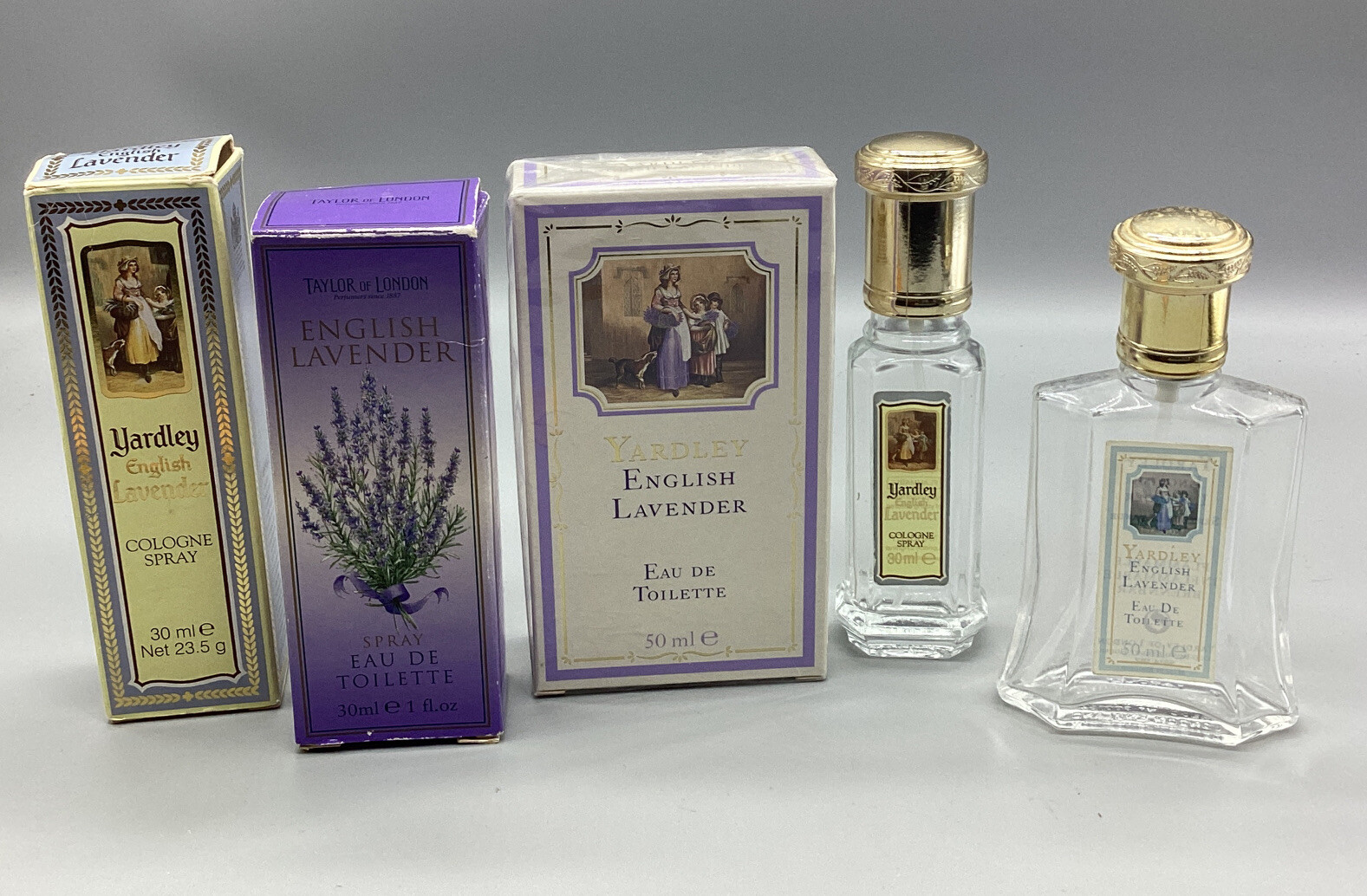 YARDLEY English Lavender Cologne Spray Glass Bottle w/ original box