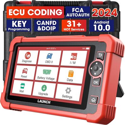 Launch X431 CRP919X OBD2 Scanner,EC-U Coding Bidirectional Scan Tool,CAN FD/DoIP