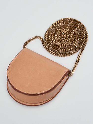 Sac bandoulière vente chaîne bébé Kaia en cuir marron clair Yves Saint Laurent