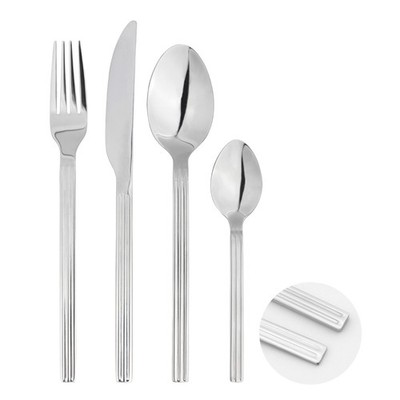 Besteckset Edelstahl Gabel Löffel Sets Anydate Glim & Glam Nordic Stripes