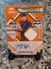 2021 Elite Extra Edition Mason Miller Prospect Patch Auto #5/149 Orange Padres