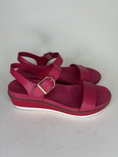cole haan original grand Sandals Ankle Strap Women Size 7B Pink Leather Buckle