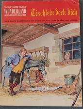 Bastei Wunderland Märchenbuch 8 Tischlein Deck Dich +Schallplatte –Vintage 1966 