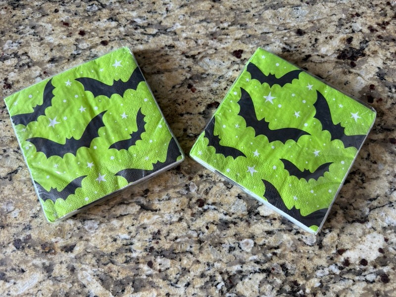 Halloween Spooky Bat Napkins  2 Packs Of 16 Count .