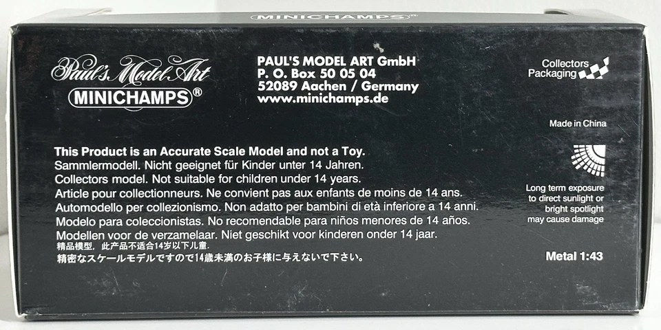 Minichamps 1:43 - 2009 Bugatti Veyron Centennaire (Blue/Chrome) - 400110850 - Image 4 of 4