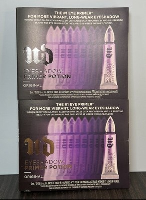2 Urban Decay Original Eyeshadow Primer Potion Sample Size .06oz Each NIB