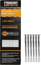 18 Gauge 1-1/4" Glue Collated Galvanized Brad Nails 1000 Pcs For Trim, Moulding